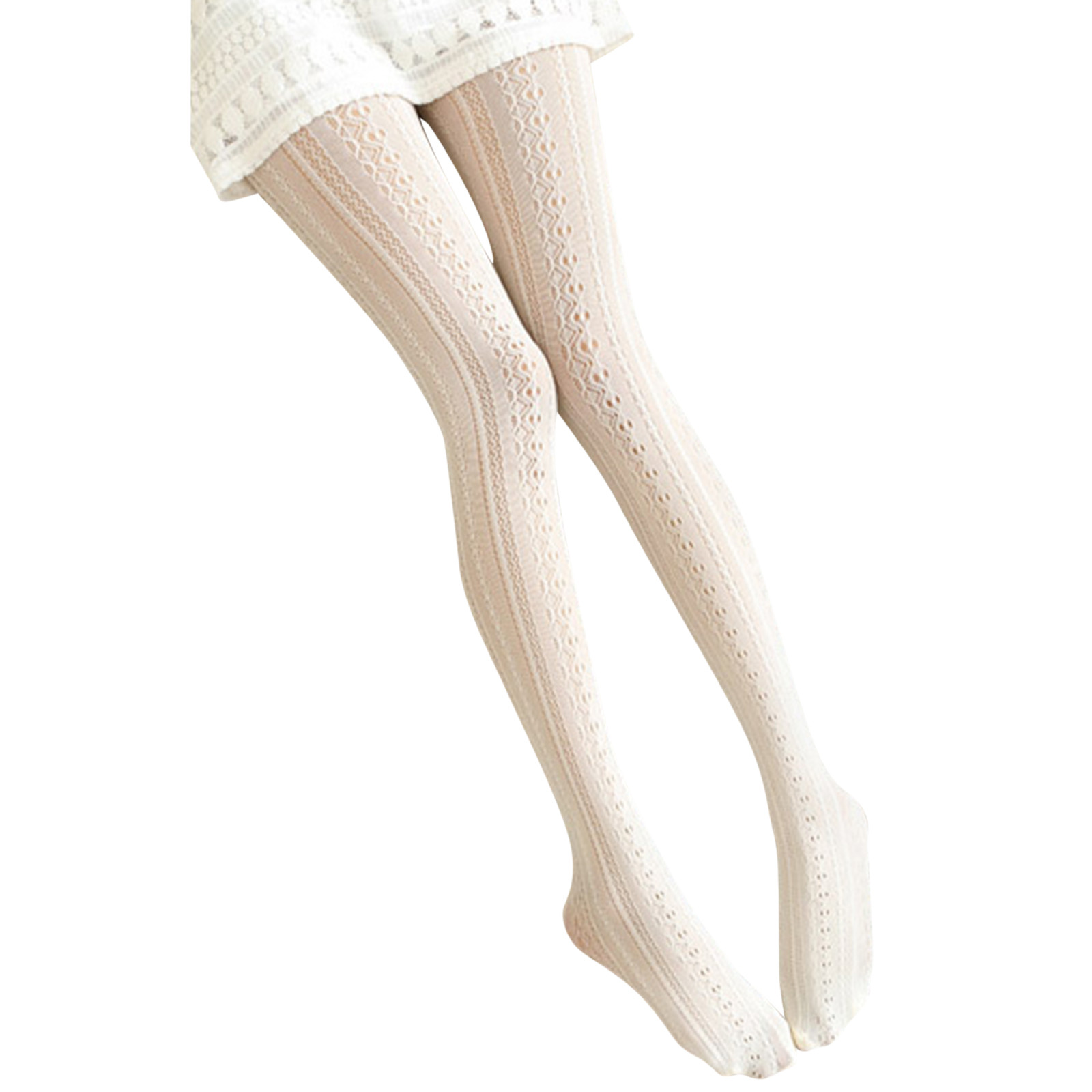 Women Cute Retro Slim Fleece Lined Tights Women Skin Color Transparent Carved Lace Stockings Sweater Tights Pantyhose Hollow Socks Tights Lace Tights Stocking